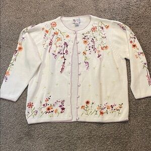 Maggie Sweet Floral Embroidered Cardigan